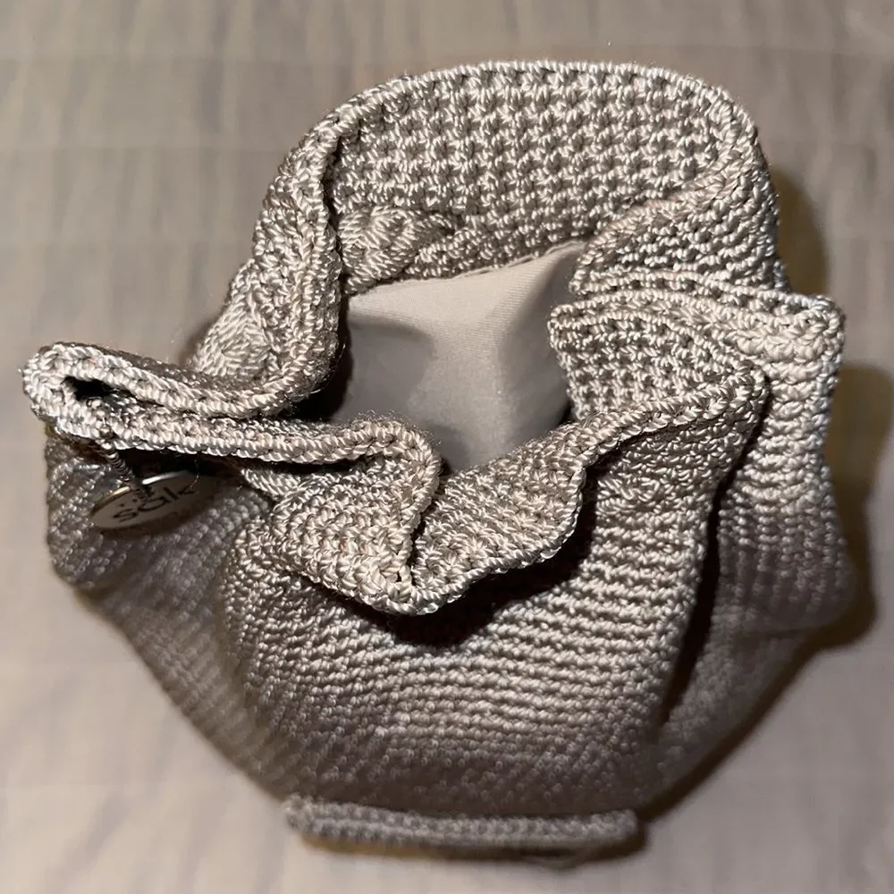 The Sak Tan Macrame Backpack String Bag Purse